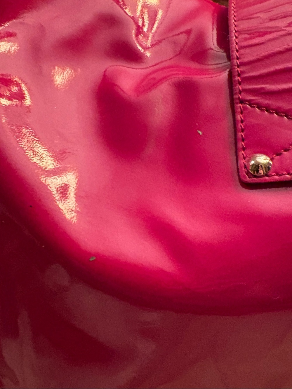 Jimmy Choo Red Rachel Red Patent Leather Shoulder bag - Picture 3 of 12